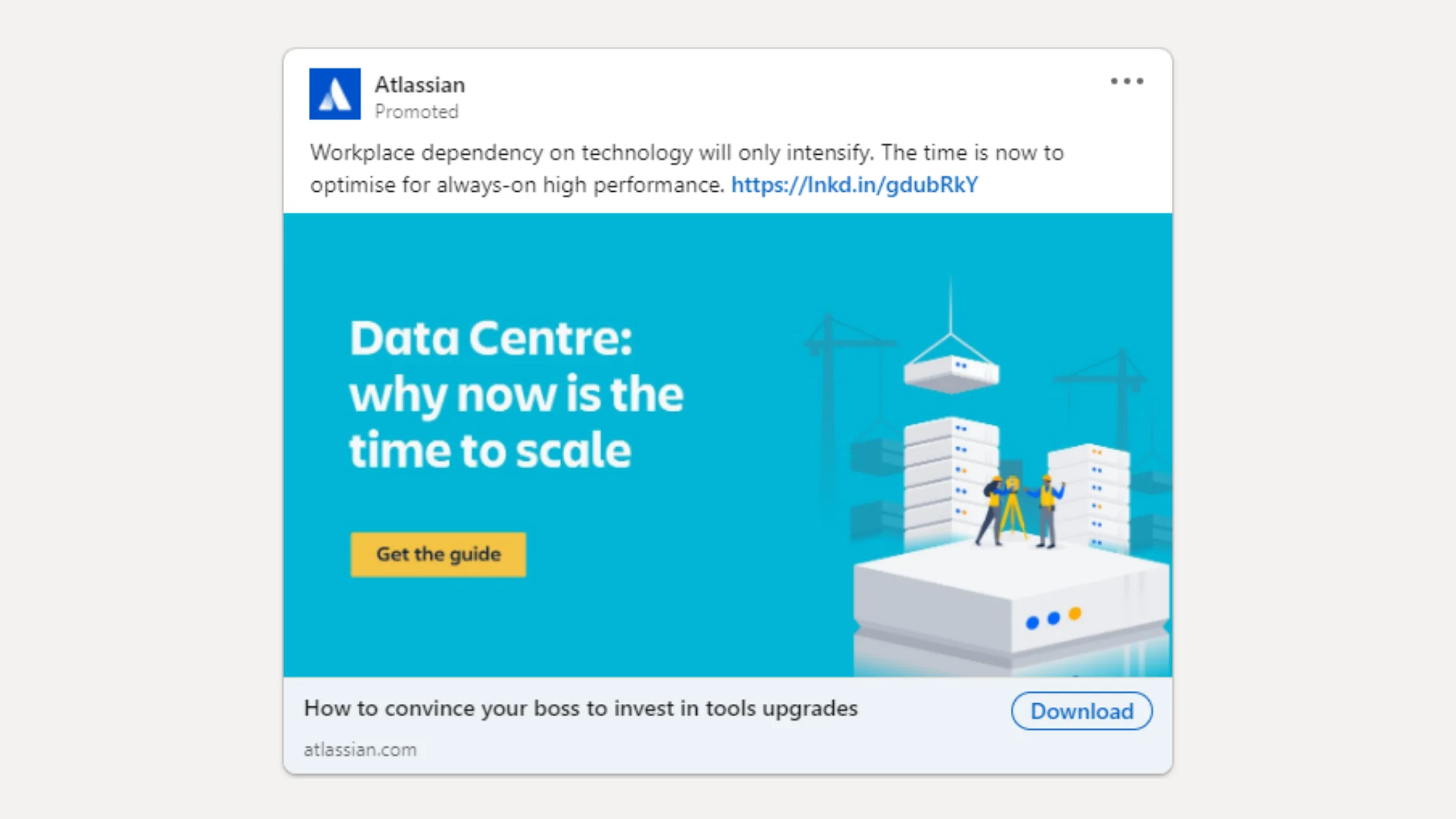 LinkedIn Anzeige Beispiel Atlassian